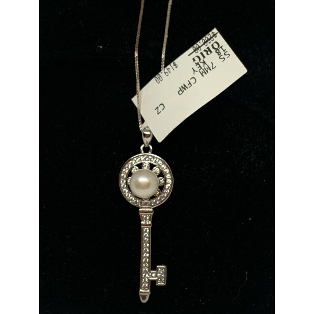 Belle de Mer QP-11249-ME Freshwater Pearl & Cubic